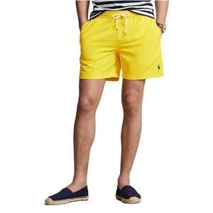 POLO Ralph Lauren yellow swim trunks‎ with mesh brief lining Size L